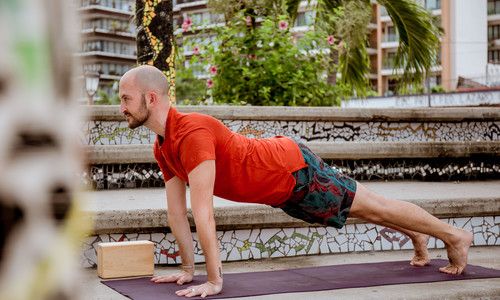 Willis Johnston in plank pose.