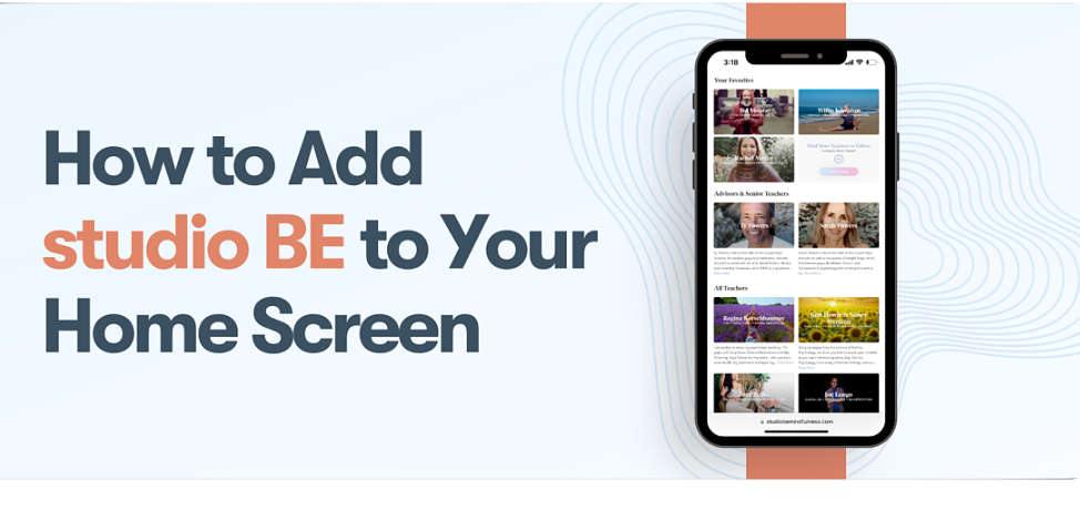 Add studio BE to Your Home Screen